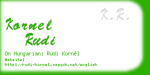 kornel rudi business card