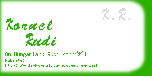 kornel rudi business card